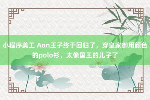 小程序美工 Aon王子终于回归了，穿皇家御用颜色的polo衫，太像国王的儿子了